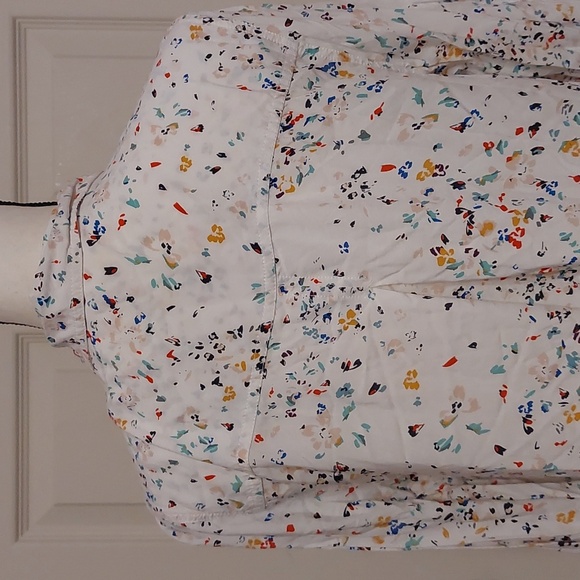 BeachLunchLounge Multicolor Abstract Print Long Sleeve Button Front Shirt Size M - Picture 7 of 9